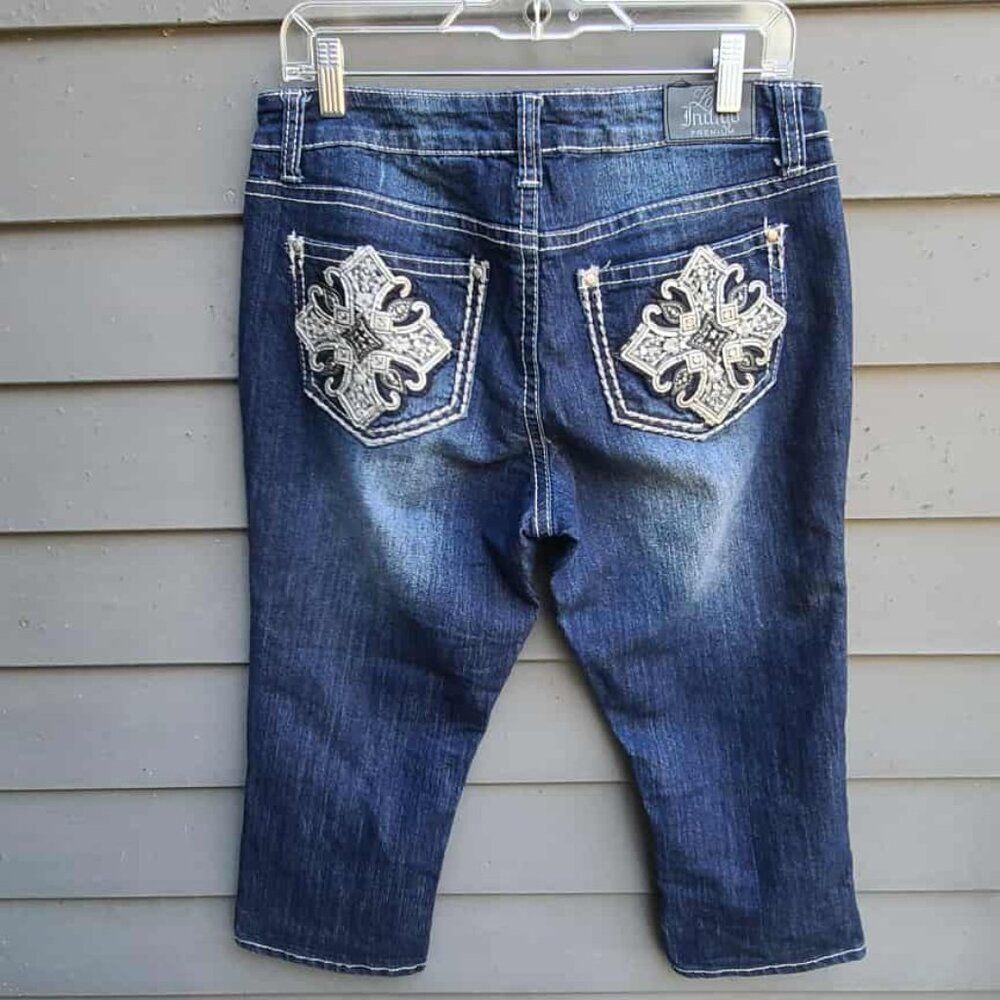 Love Indigo Premium Cropped Jeans size 10 - Picture 8 of 12